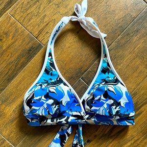 REVERSIBLE ZeroXPosur Blue Bikini Top
